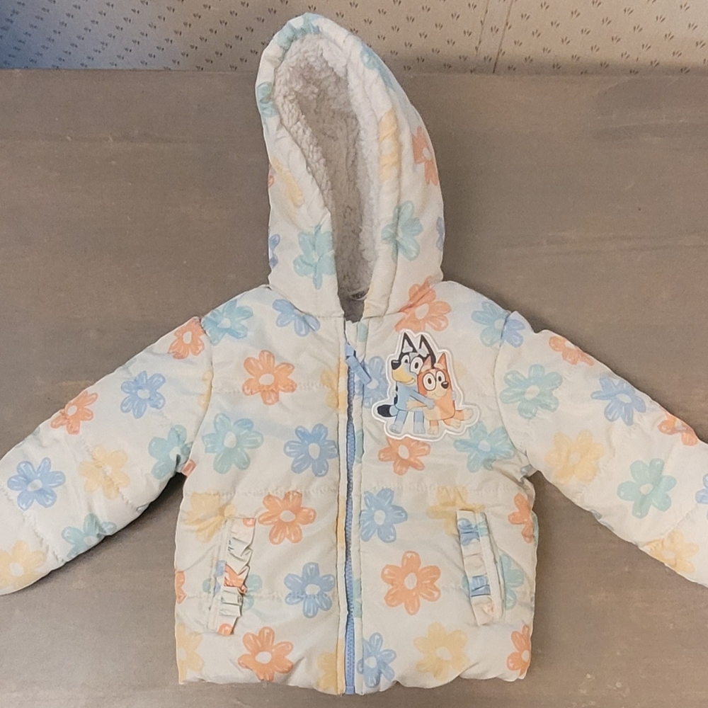 Bluey Hooded Puffer Coat